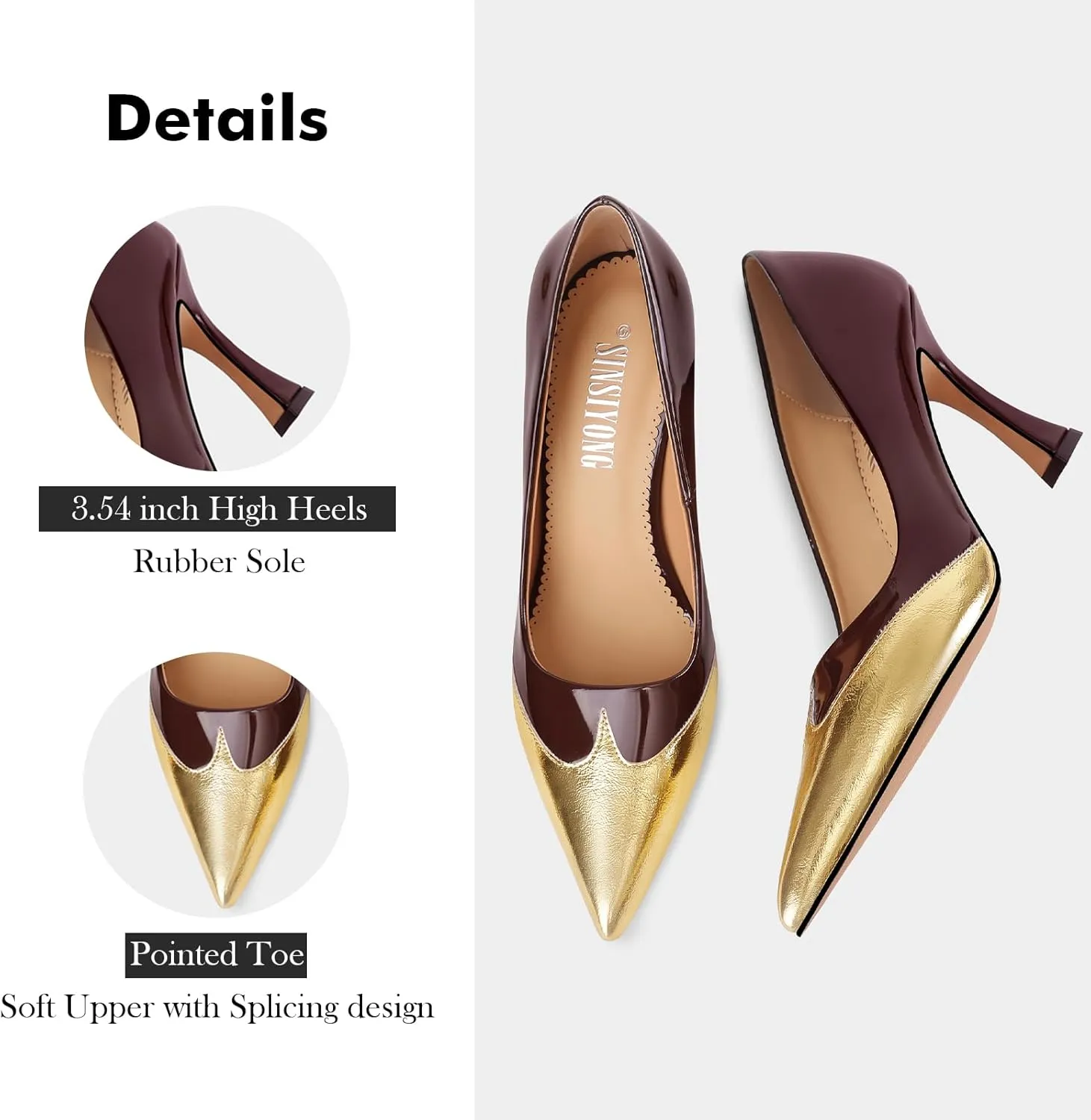 Pumps for Women Pointed Toe High Stiletto Heels Comfortable Elegant Dress Work Shoes