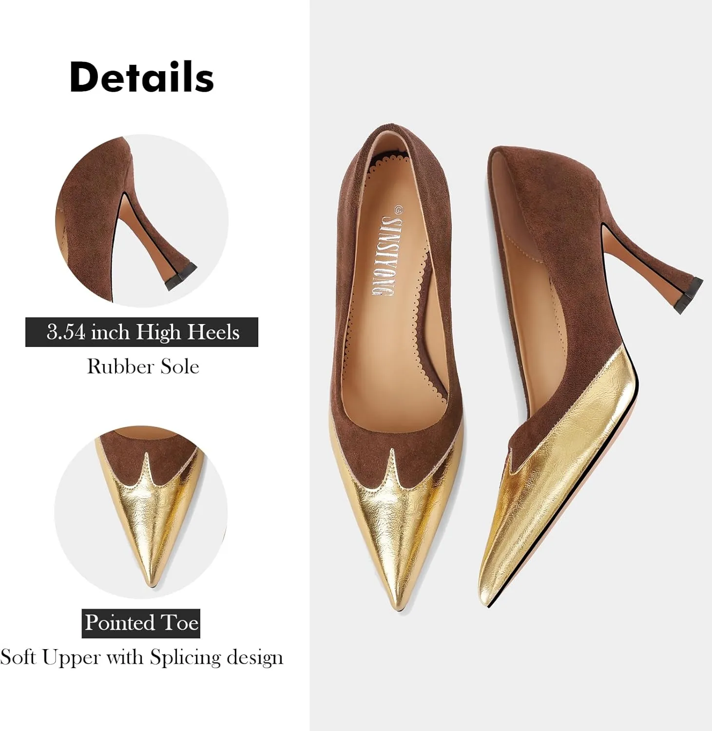 Pumps for Women Pointed Toe High Stiletto Heels Comfortable Elegant Dress Work Shoes