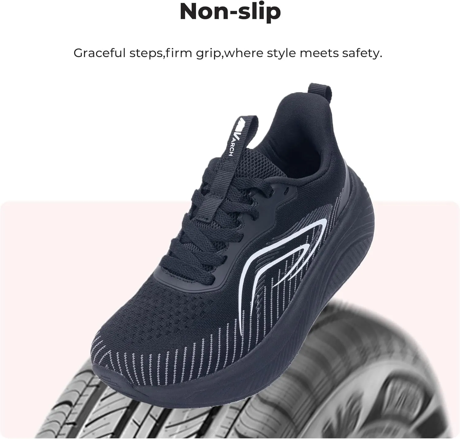 QAUPPE Wide Toe Box Shoes Women Arch Support Walking Sneakers Tennis Sneakers Orthotic Plantar Fasciitis Shoes US 6-11