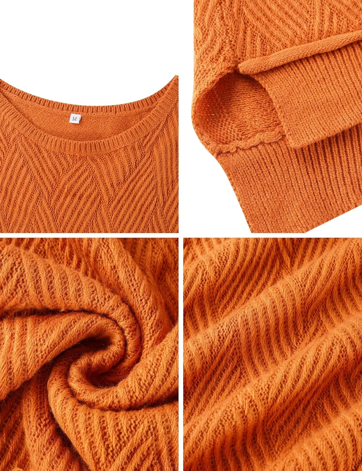Quenteen Women Slouchy Batwing Sleeve Sweater Casual Crewneck Spilt Asymmetric Hem Knit Tunic Pullover Sweater Tops