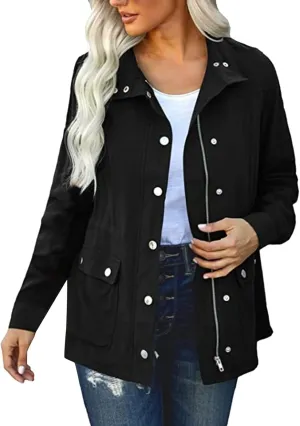 Rain Outdoor Hooded Jacket Jackets Solid Cardigan Womens Windproof Women's Coat Casual Windbreaker Jacket Women