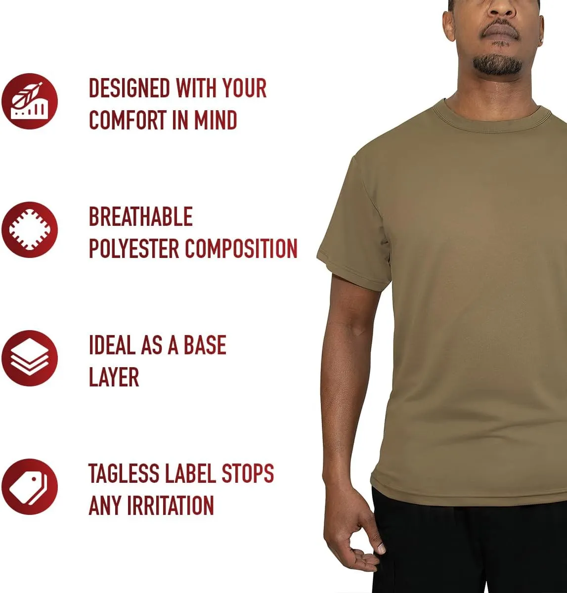 Rothco Quick Dry Moisture Wicking T-Shirt Active Athletic Shirt