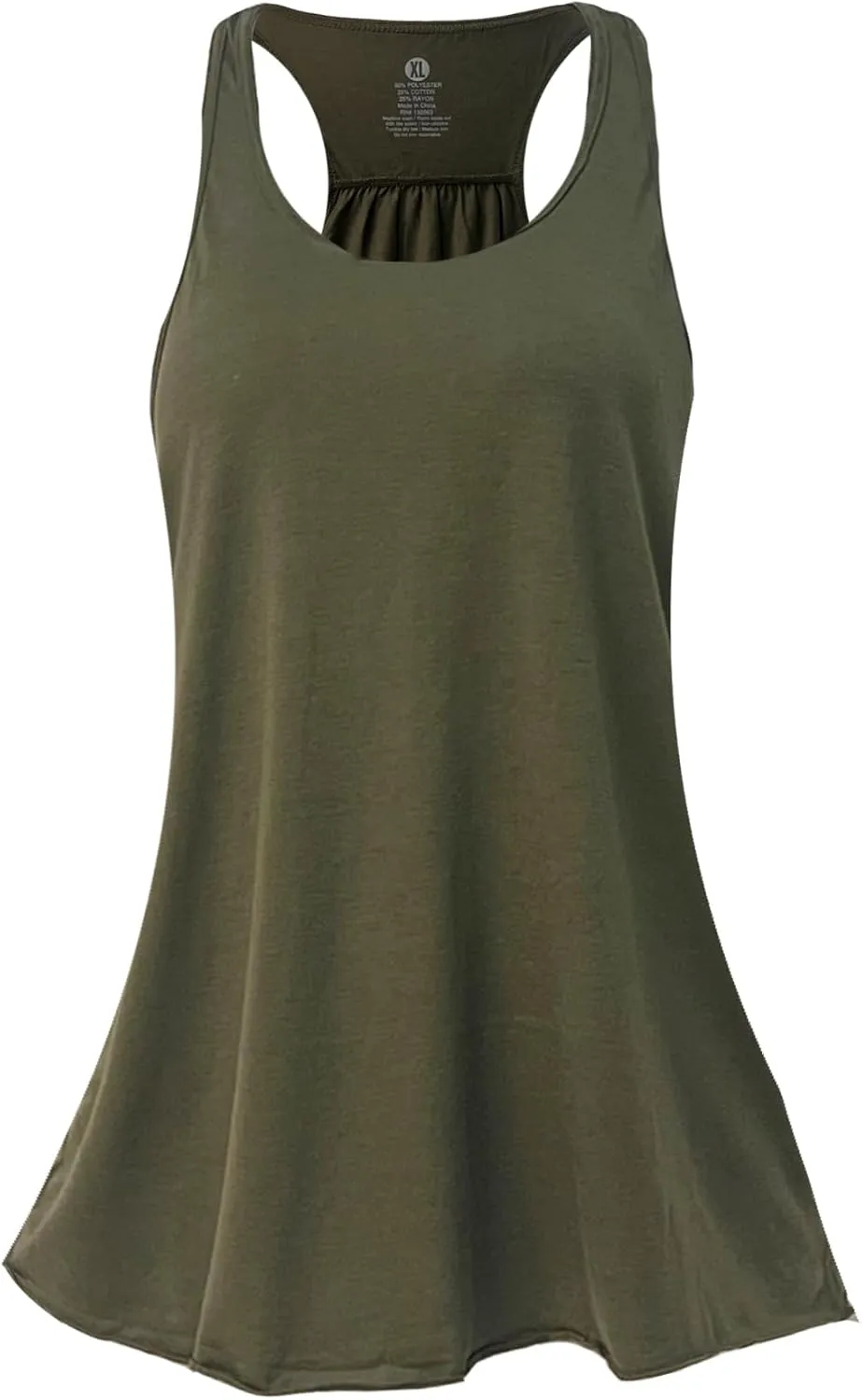 SepiMeli Flowy Triblend Racerback Tank Top Regular and Plus Sizes for Women