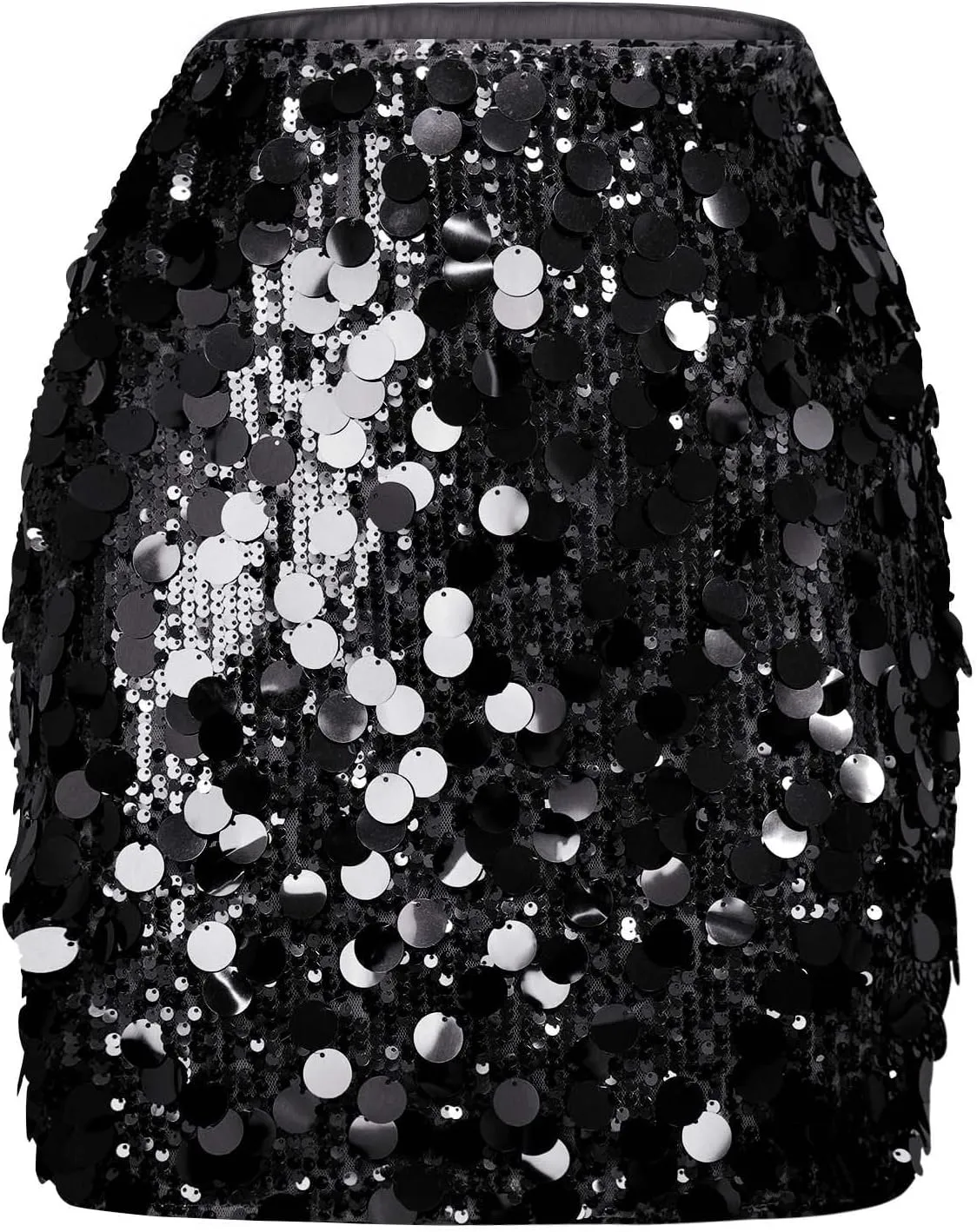 Sequin Skirt for Women Stretchy High Waist Bodycon Night Out Party Shine Sparkly Mini Skirts Prom Club Outfits
