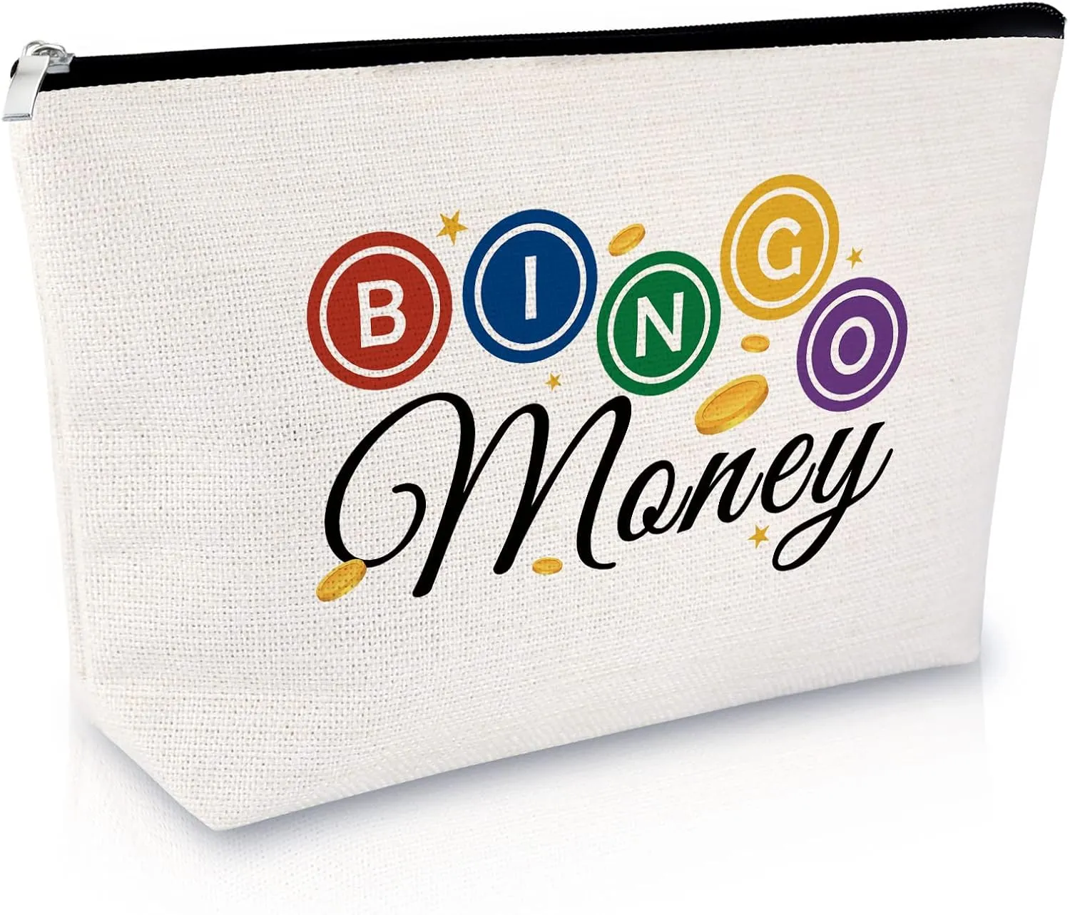 Sfodiary Bingo Game Lover Gift Makeup Bag Casino Lovers Gift for Women Bingo Player Cosmetic Bag Casino Gambling Christmas Birthday Present Travel Cosmetic Pouch