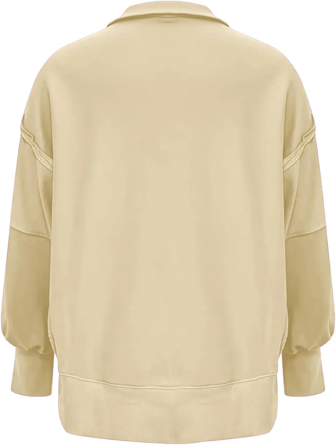 Shirts for Women Casual Long Sleeve Loose Classic Fit Sweatshirts V Neck Button Down Pullover Top Womens Fashion