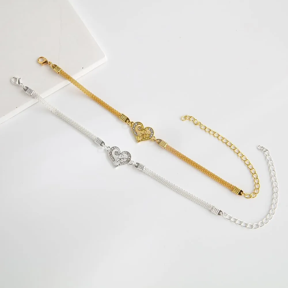Silver Ankle Bracelets for Women Waterproof Sparkly Gold Anklets Tennis Rhinestone Diamond Anklets for Women Starfish Infinity Heart Cross Anklet Bracelet Beach Jewelry