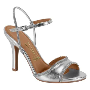 Silver Strappy Heels
