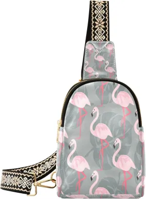 Small Sling Bag Waist Packs Leather Crossbody Packs Chest Bag Fashion Seamless Vector Pattern for Women Travel Belt Purse