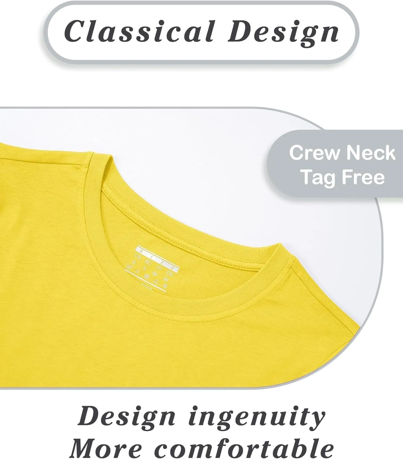 SMENG Women's Cotton Crewneck T-Shirts Short Sleeve Basic Solid Color Tee Classic-Fit Shirt Breathable Comfy Summer Top