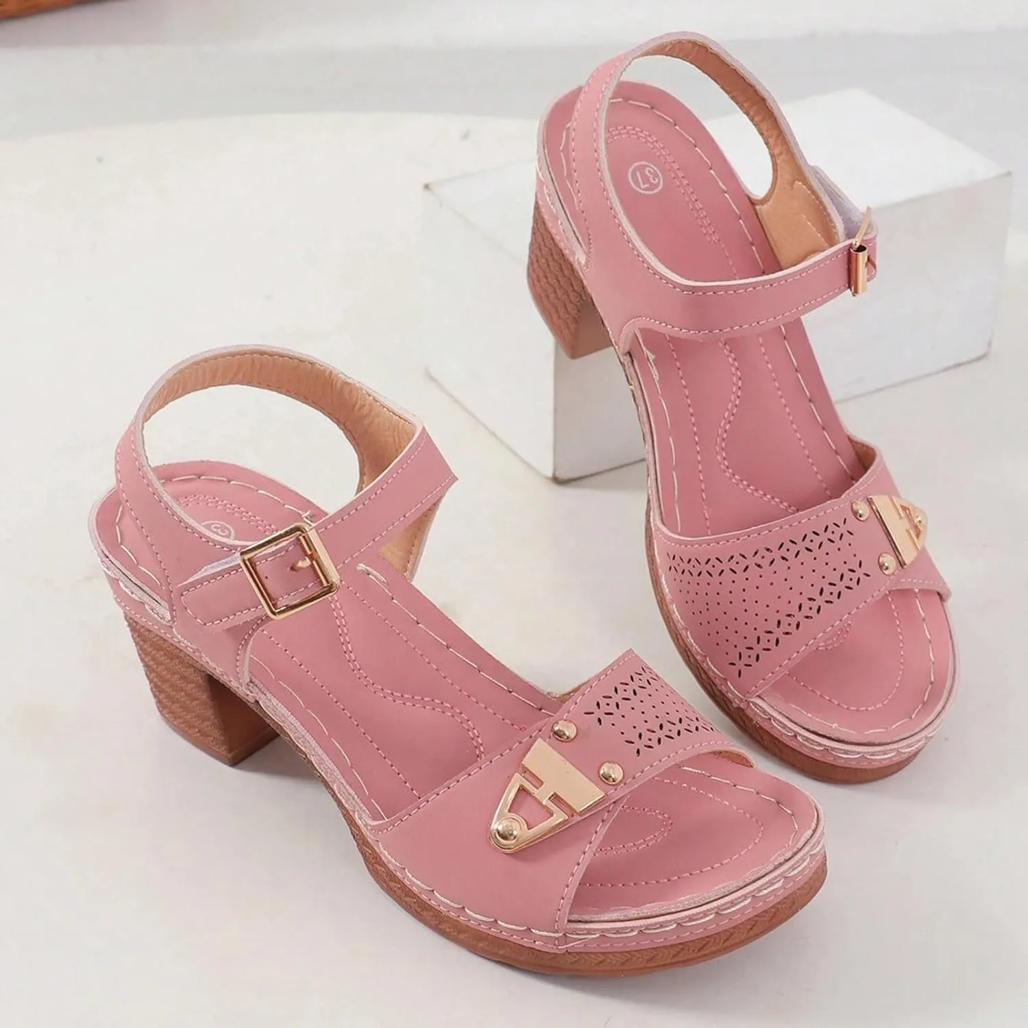Smoneyful Womens Orthopedic Sandals Arch Support Summer Dressy Platform Wedge Open Toe Ankle Strap Boho Beach Casual Comfortable Slip Walking Slippers Sandals