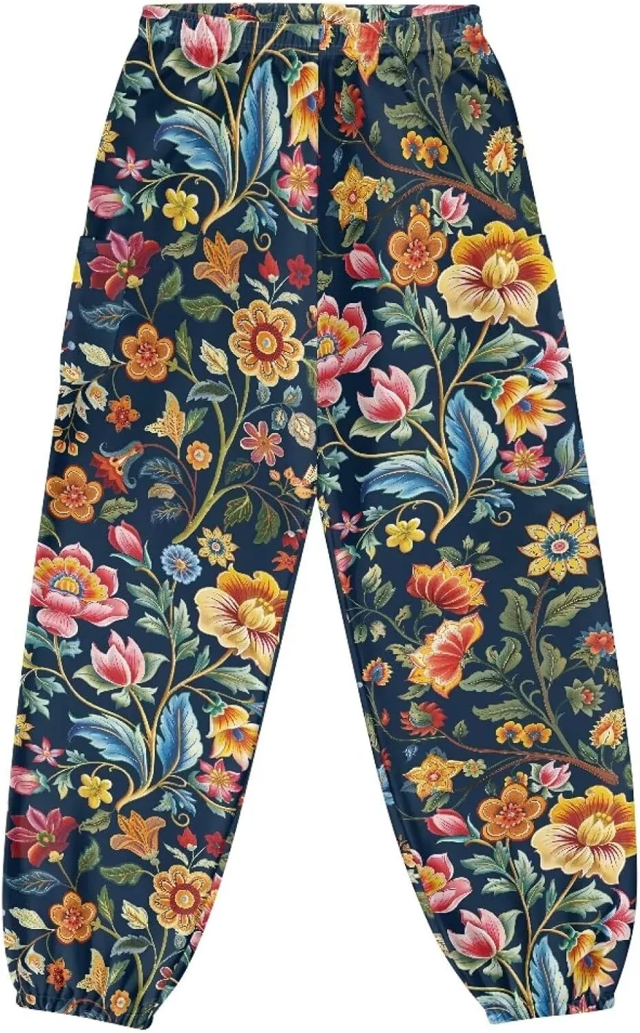Suobstales Women's Harem Pants Thai Pants for Beach & Lounge High Waisted Flowy Boho Pants Genie Pants Yoga Pants Trousers