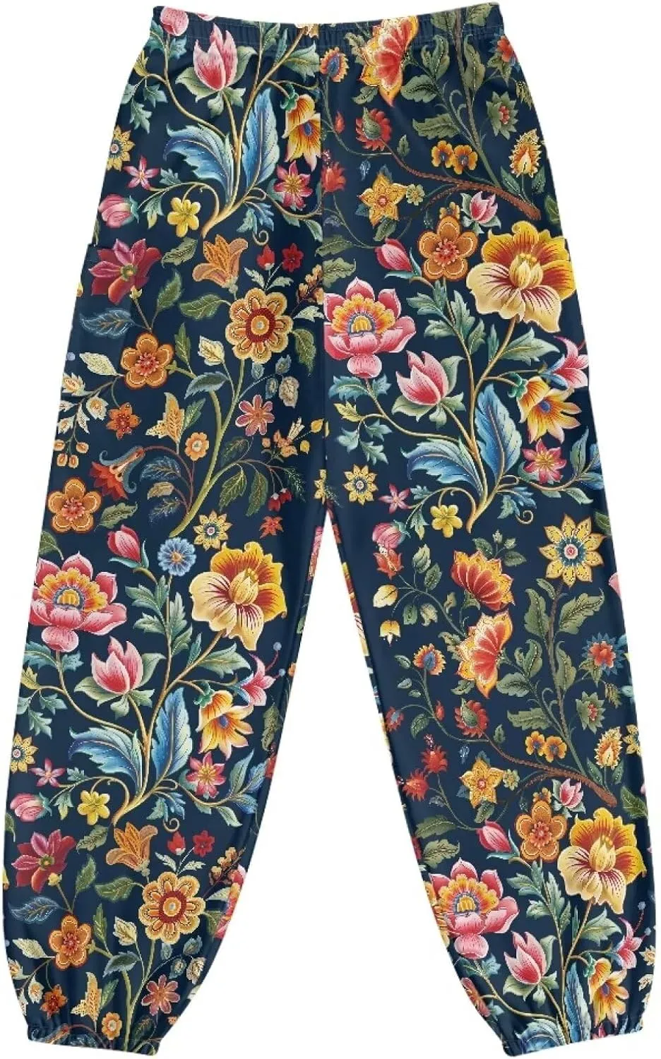 Suobstales Women's Harem Pants Thai Pants for Beach & Lounge High Waisted Flowy Boho Pants Genie Pants Yoga Pants Trousers