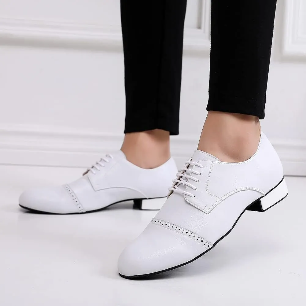 SWDZM Latin Ballroom Mens Practice Dance Shoes Modern Salsa Dance Shoes for Men