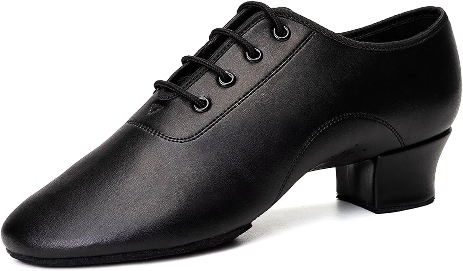 SWDZM Men Latin Dance Shoes Leather Lace-up Salsa Tango Ballroom Modern Professional Performance Practice Dance Shoes,Model 707B