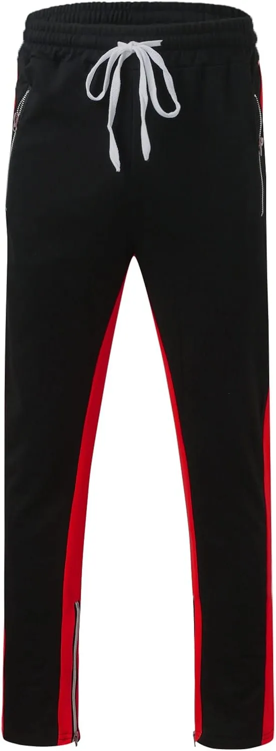 Sweatpants for Men with Pockets Pants Zipper Pockets Athletic Jogger Fitness Workout Gym Sweatpants Men's Cargo Pants