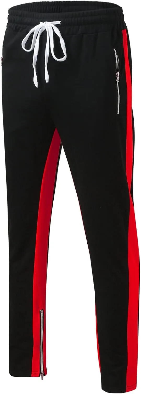 Sweatpants for Men with Pockets Pants Zipper Pockets Athletic Jogger Fitness Workout Gym Sweatpants Men's Cargo Pants