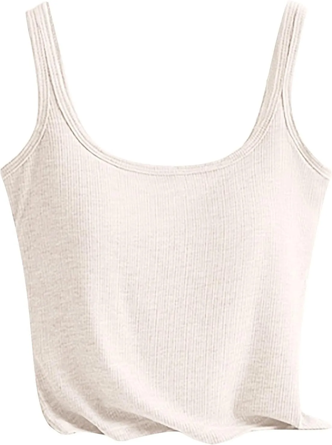 Tank Top with Built in Bra for Women Summer Spaghetti Strap Padded Camisole Tops Casual Basic Sports Workout Yoga Undershirt