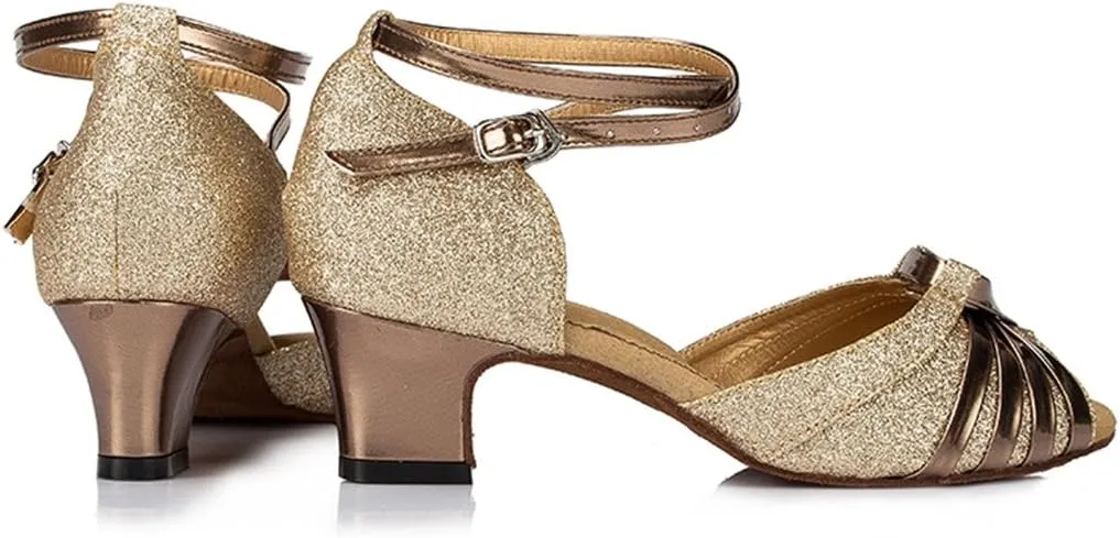 TDA Women's Peep Toe Knot Satin Fashion Salsa Tango Ballroom Latin Modern Dance Wedding Shoes
