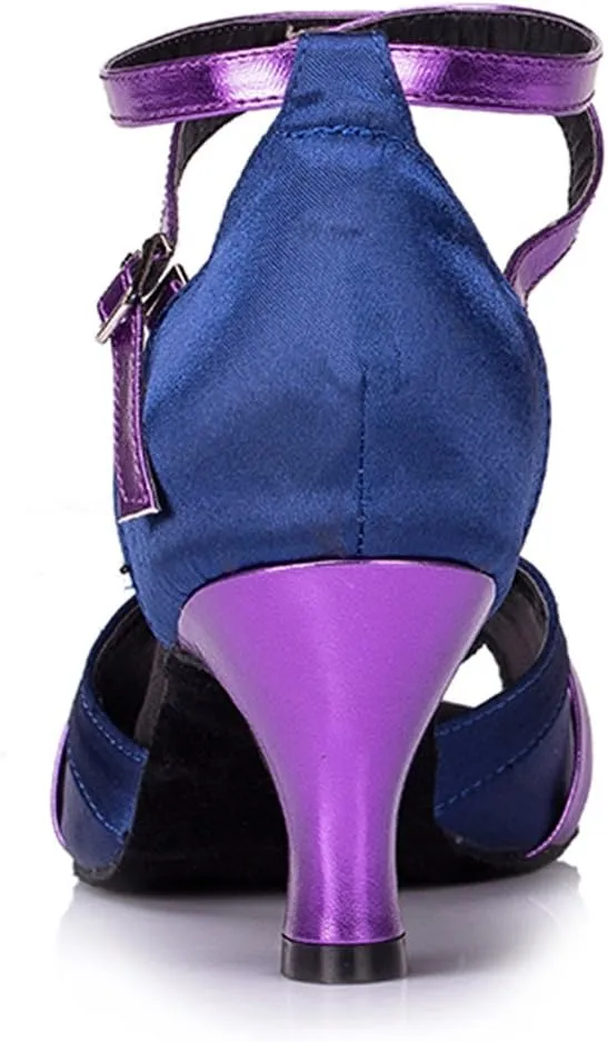 TDA Women's Peep Toe Knot Satin Fashion Salsa Tango Ballroom Latin Modern Dance Wedding Shoes