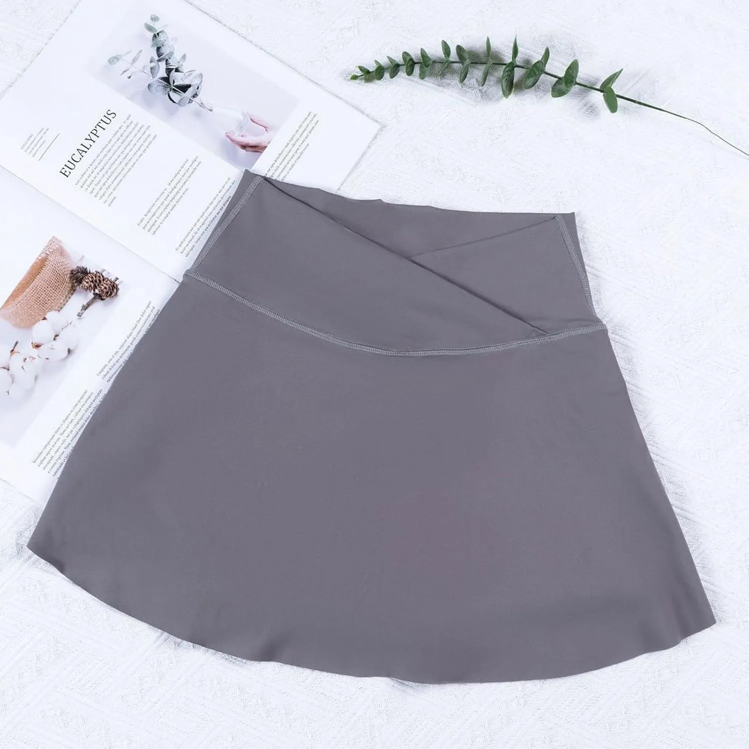 Tennis Skirts for Women with Shorts Athletic Skorts High Waisted Skater Golf Skirt Crossover Yoga Shorts Pickleball Outfits