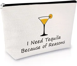 Tequila Gifts for Women Makeup bag for Women Tequila Lover Gift Ideas Cosmetic Bag Drinking Lovers Presents Funny Birthday Valentines Day Housewarming Presents for Best Friends Travel Cosmetic Pouch