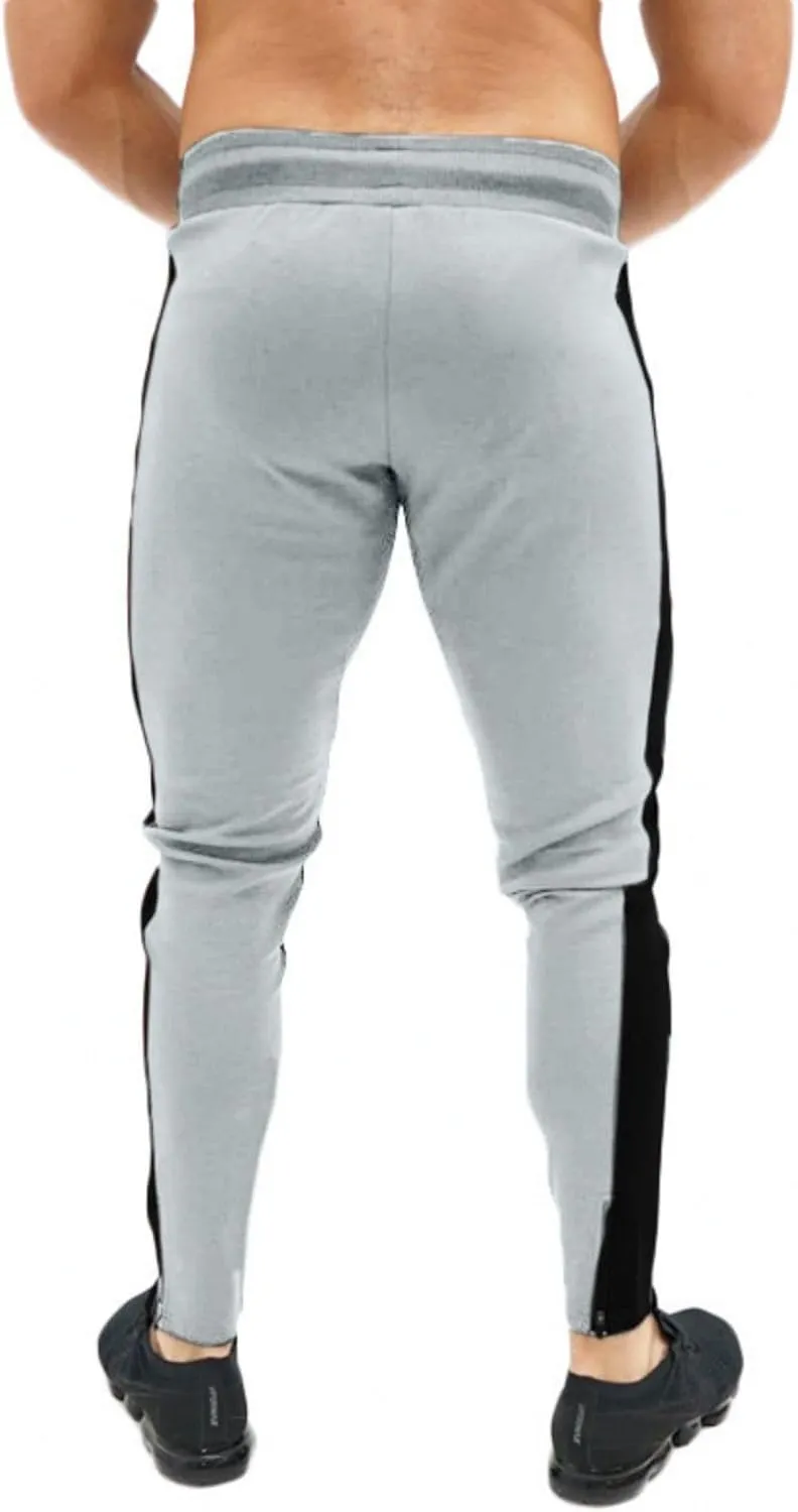 Thatrich Mens Stretch Sweatpants Quick Dry Moisture Wicking Jogger Pants Matching Color Workout Breathable Slim Fit Pants