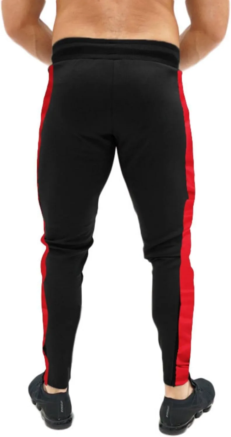 Thatrich Mens Stretch Sweatpants Quick Dry Moisture Wicking Jogger Pants Matching Color Workout Breathable Slim Fit Pants