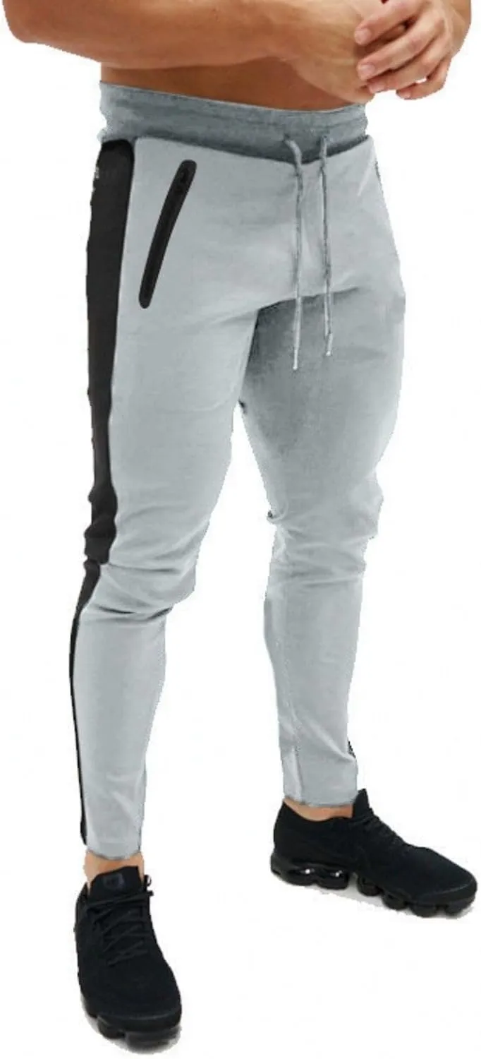 Thatrich Mens Stretch Sweatpants Quick Dry Moisture Wicking Jogger Pants Matching Color Workout Breathable Slim Fit Pants