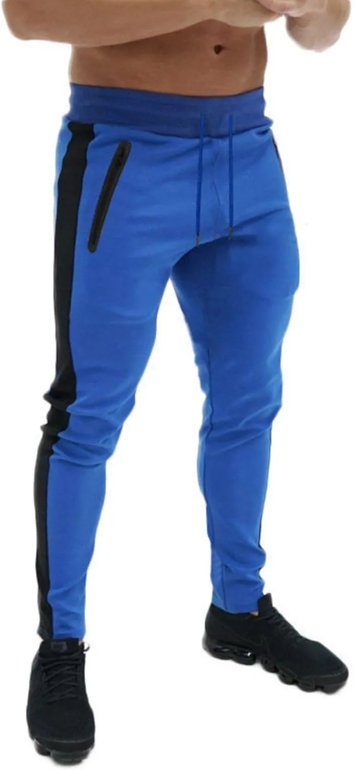 Thatrich Mens Stretch Sweatpants Quick Dry Moisture Wicking Jogger Pants Matching Color Workout Breathable Slim Fit Pants