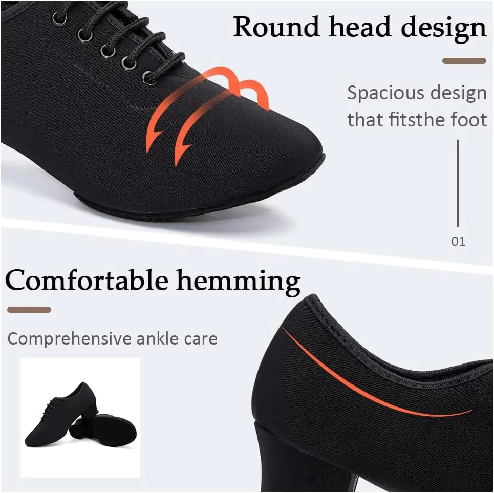 TINRYMX Women Ballroom Practice Shoes Standard Modern Teaching Professional Performance Latin Salsa Dance Shoes,Model-LHD2801