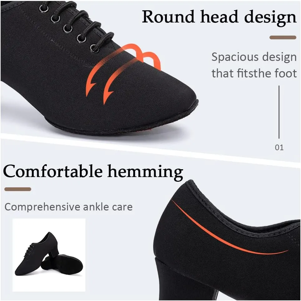 TINRYMX Women Ballroom Practice Shoes Standard Modern Teaching Professional Performance Latin Salsa Dance Shoes,Model-LHD2801