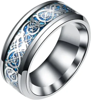 Titanium Golden Ring for Women, Gold Plated Domed Polished Finish Wedding Band Trendy Titanium Steel Knuckle Statement Ring