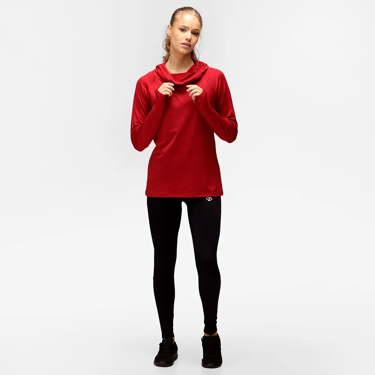 TKB Red Cowl Neck Hoodie