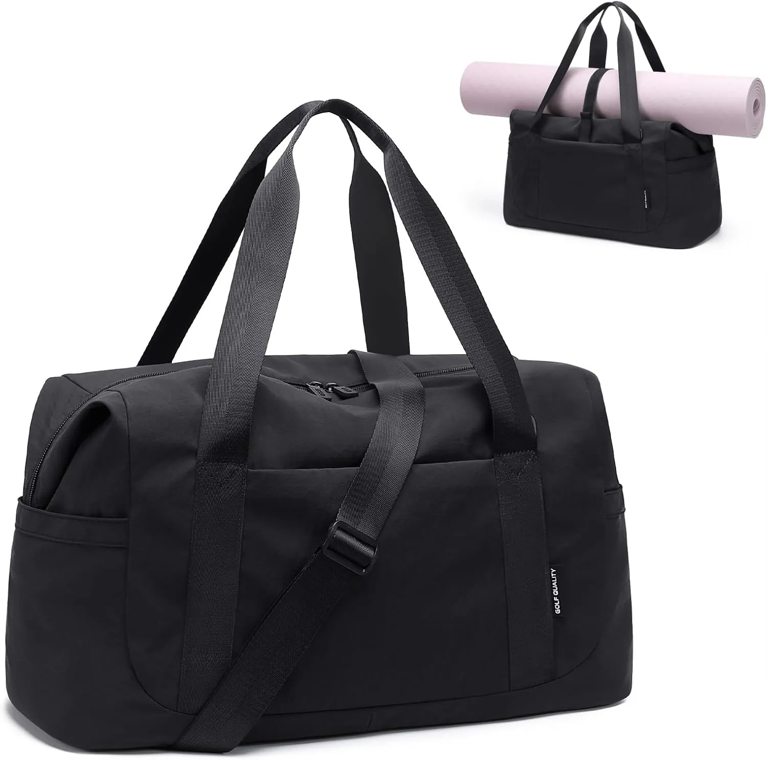 Travel Duffle Bag Gym Bag for Women,Tote Bag Laptop Carry on Weekender Overnight Bag Organizer Duffel Bag for Travel,31L,Black