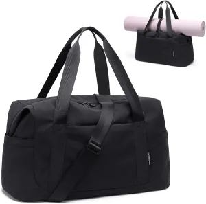 Travel Duffle Bag Gym Bag for Women,Tote Bag Laptop Carry on Weekender Overnight Bag Organizer Duffel Bag for Travel,31L,Black
