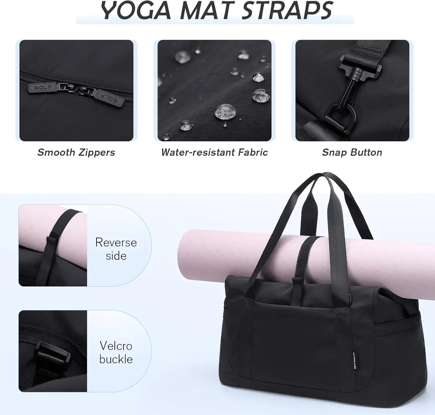 Travel Duffle Bag Gym Bag for Women,Tote Bag Laptop Carry on Weekender Overnight Bag Organizer Duffel Bag for Travel,31L,Black