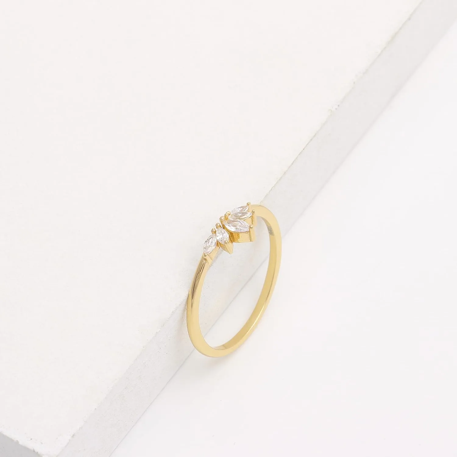 UFOORO 14K Gold Plated Sterling Silver Rings-Rings for Women,Gold Rings,Gold Rings for Women,Silver Rings for Women