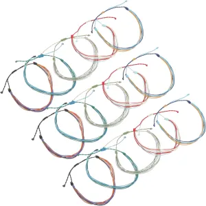 VANZACK 16pcs Beach Bracelet Braided Bracelets Polyester Anklets for Women Ankle Bracelets