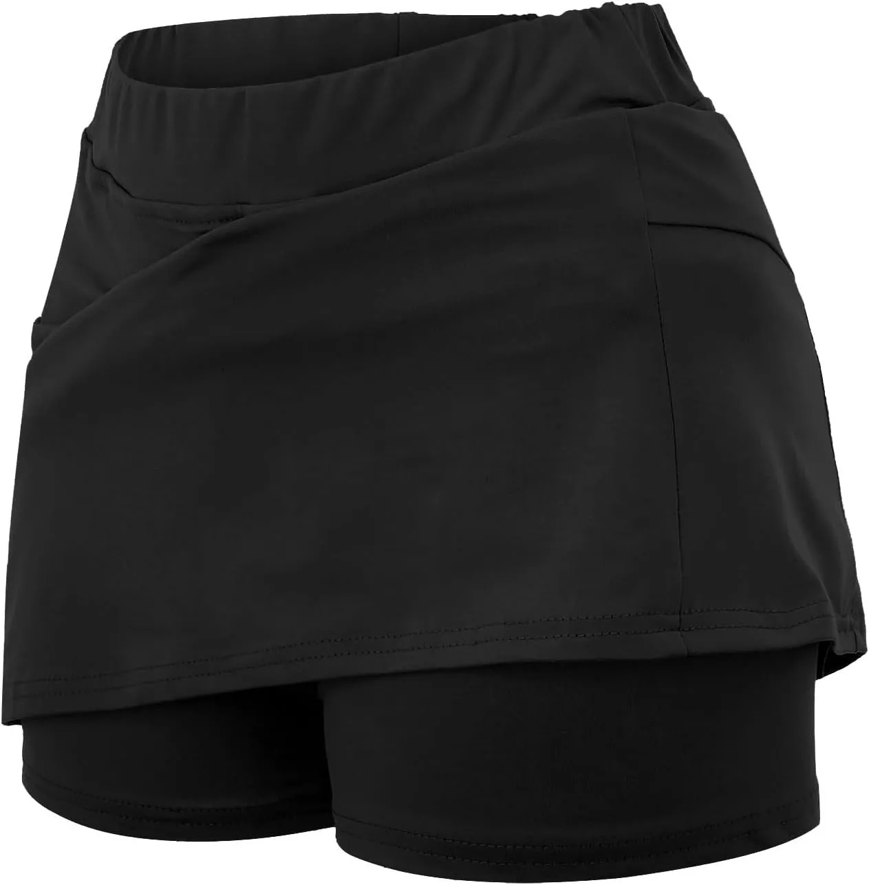 Versatile Skorts for Woman,Plus Size Skort for Curvy Ladies,Ladies Culottes,Womens Skorts with Pockets Tummy Control