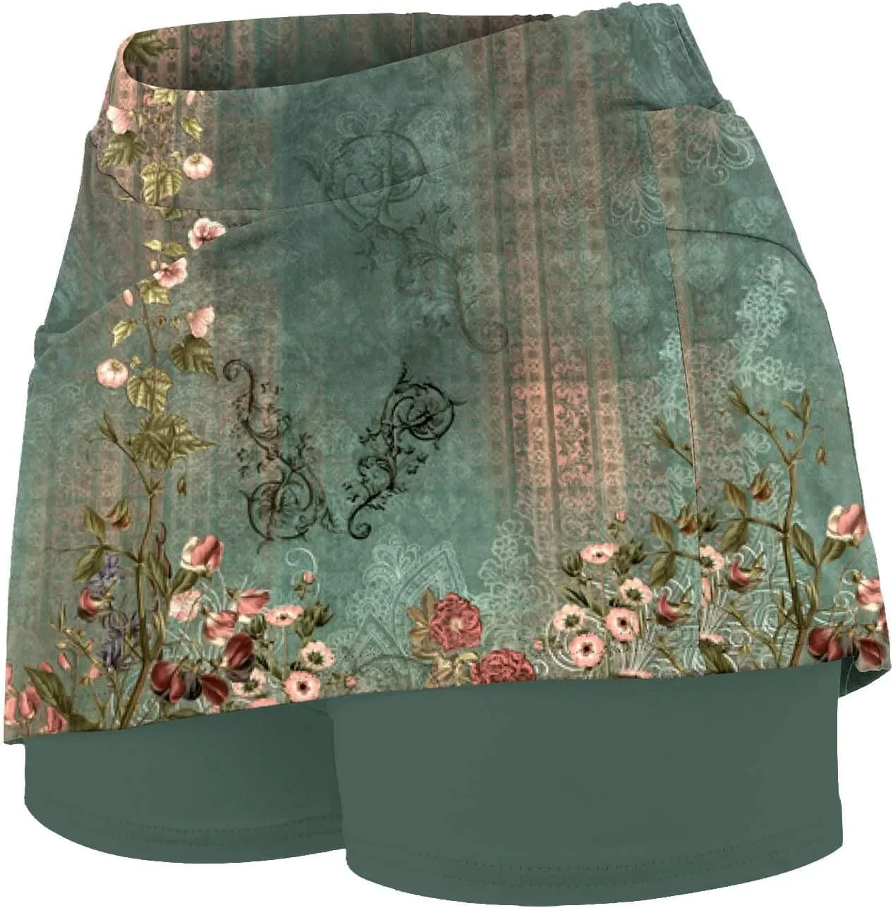 Versatile Skorts for Woman,Plus Size Skort for Curvy Ladies,Ladies Culottes,Womens Skorts with Pockets Tummy Control
