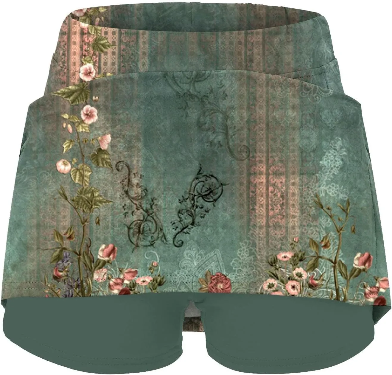 Versatile Skorts for Woman,Plus Size Skort for Curvy Ladies,Ladies Culottes,Womens Skorts with Pockets Tummy Control