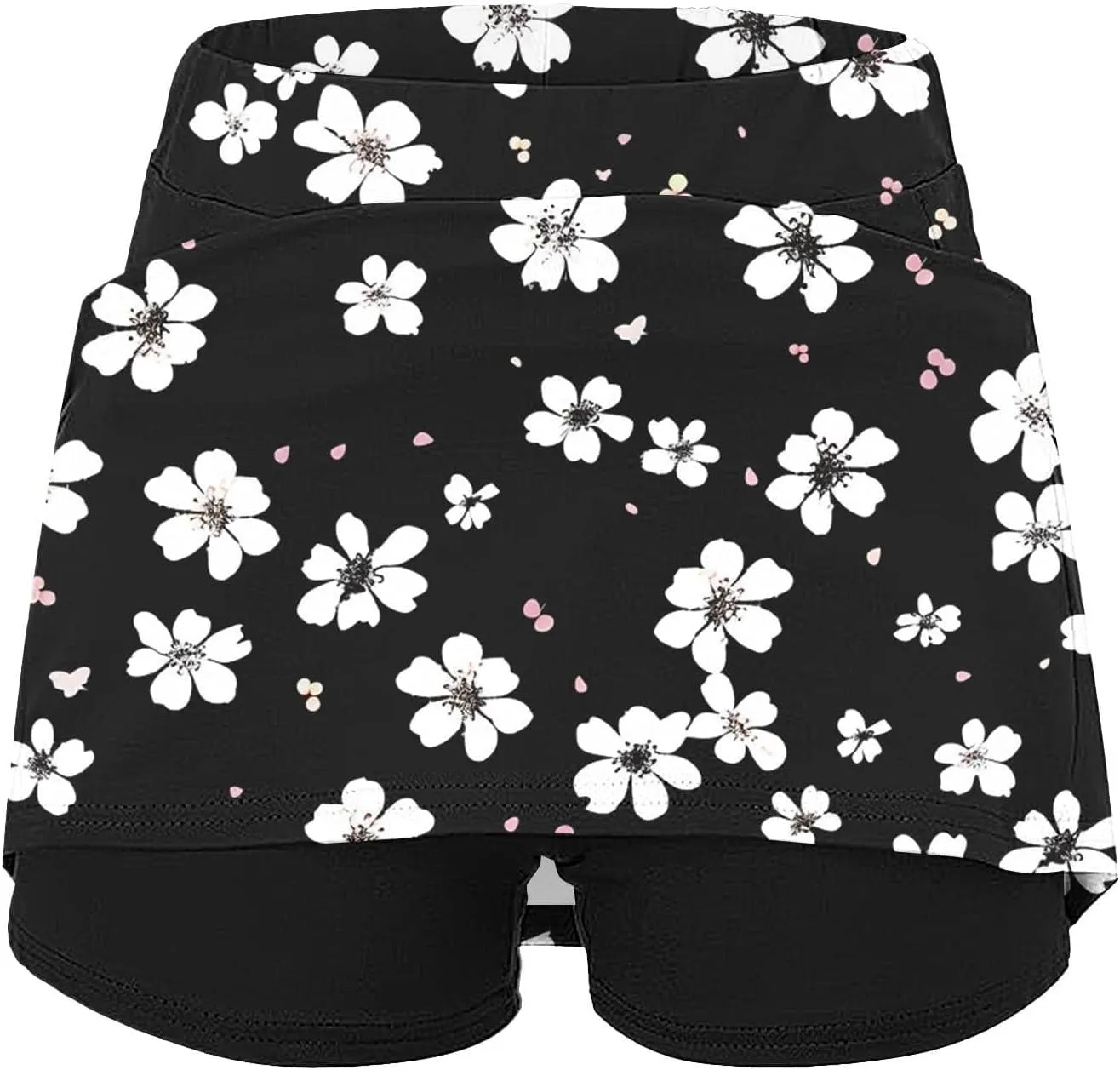 Versatile Skorts for Woman,Plus Size Skort for Curvy Ladies,Ladies Culottes,Womens Skorts with Pockets Tummy Control