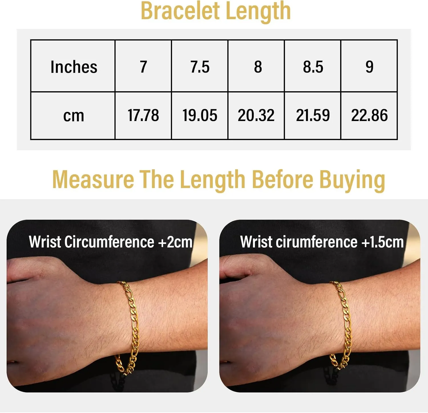 VEXXS Men's Bracelet Flat Cut, 18K Real Gold Plated Miami Cuban Link Bracelet for Men, Diamond Cut Durable No Color Fading Cuban 6mm Mens Gold Bracelet Street Wear Urban Fashion