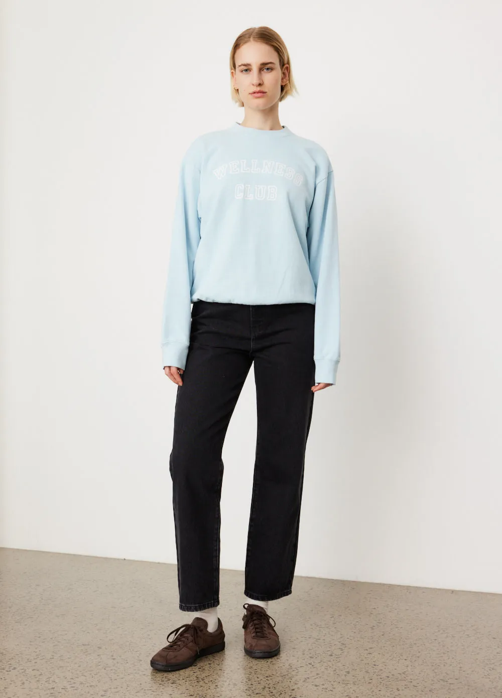 Wellness Club Flocked Crewneck