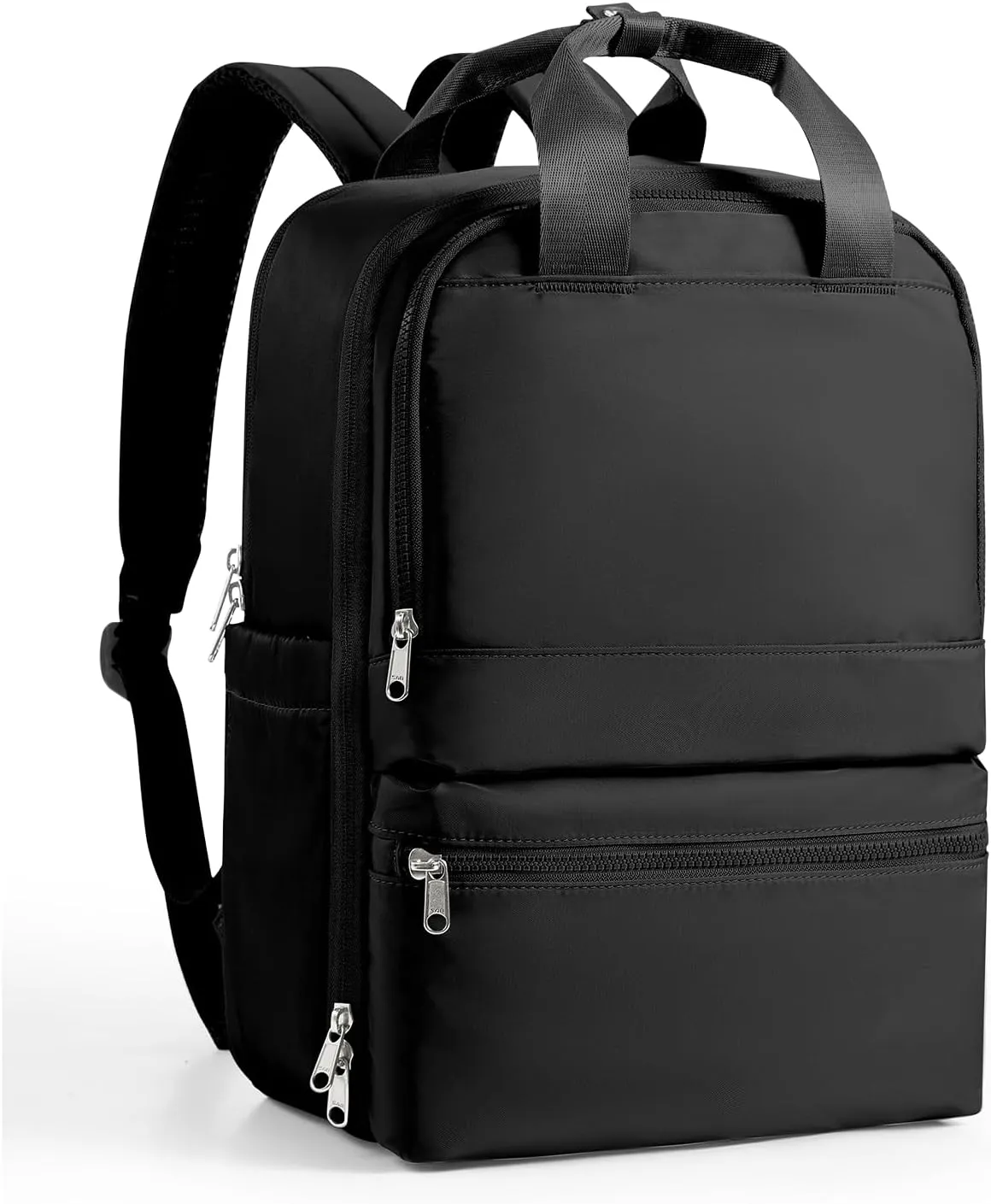 wepadre Black Travel Backpack For Women Men Airline Approved Carry On Bags For Airplanes Personal Item Bag For Airlines Waterproof Hiking Backpack College Laptop Backpack Weekender Overnight Bag