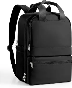 wepadre Black Travel Backpack For Women Men Airline Approved Carry On Bags For Airplanes Personal Item Bag For Airlines Waterproof Hiking Backpack College Laptop Backpack Weekender Overnight Bag
