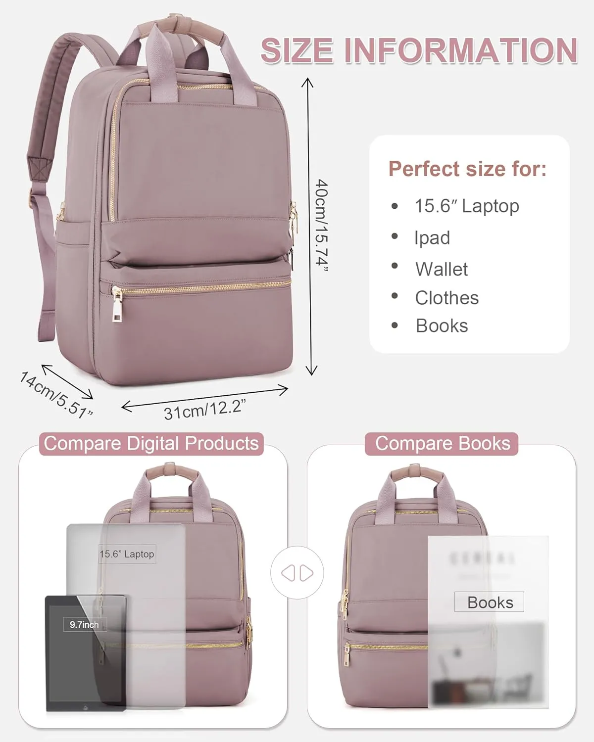 wepadre Carry On Backpack For Women Men Flight Approved Waterproof Travel Backpack With Laptop Compartment Personal Item Bag For Airlines Anti Theft Gym Backpack Casual Daypack Backpacks