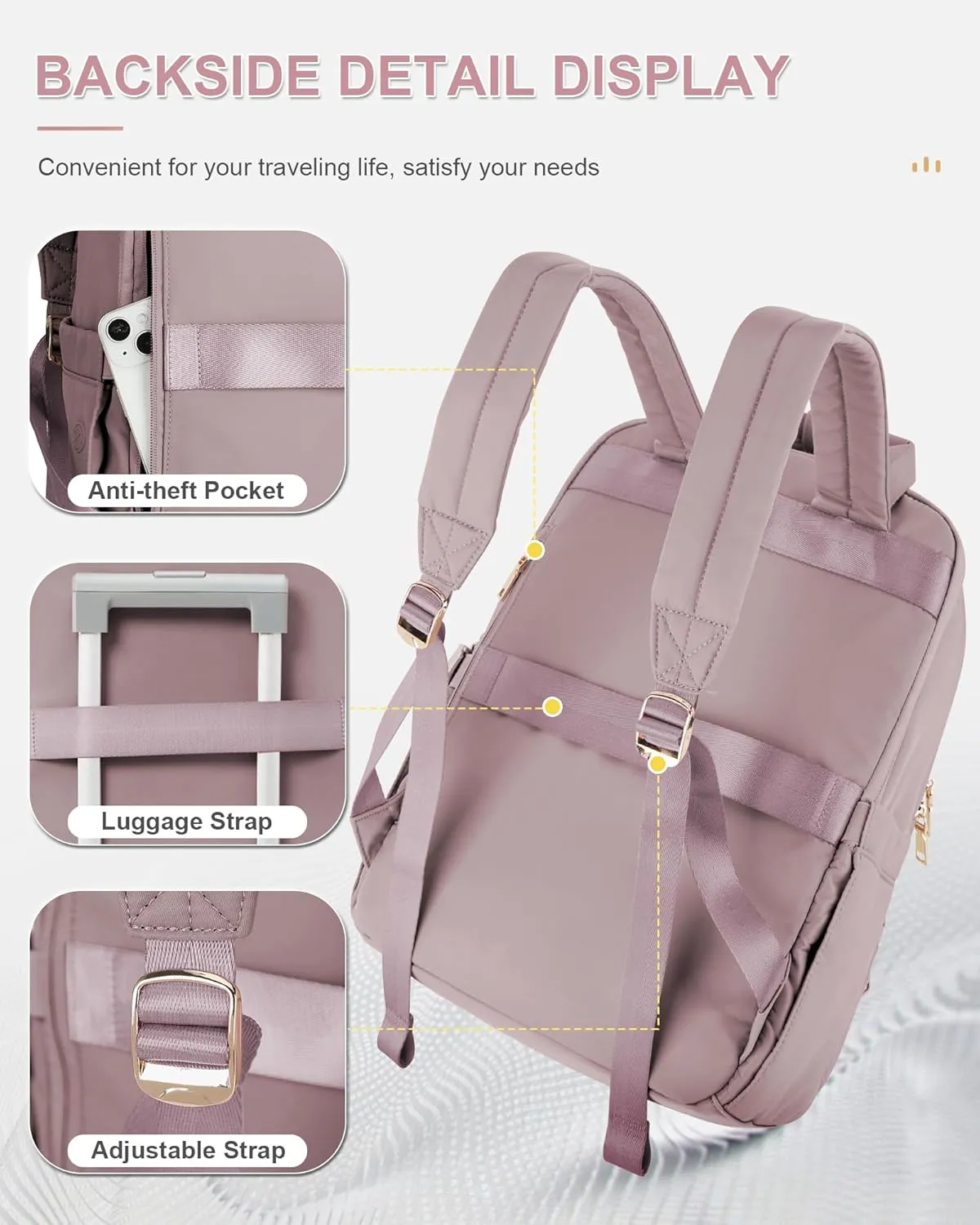wepadre Carry On Backpack For Women Men Flight Approved Waterproof Travel Backpack With Laptop Compartment Personal Item Bag For Airlines Anti Theft Gym Backpack Casual Daypack Backpacks