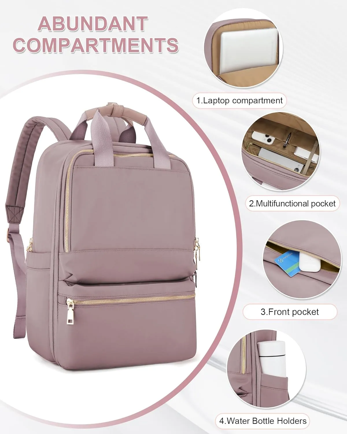 wepadre Carry On Backpack For Women Men Flight Approved Waterproof Travel Backpack With Laptop Compartment Personal Item Bag For Airlines Anti Theft Gym Backpack Casual Daypack Backpacks